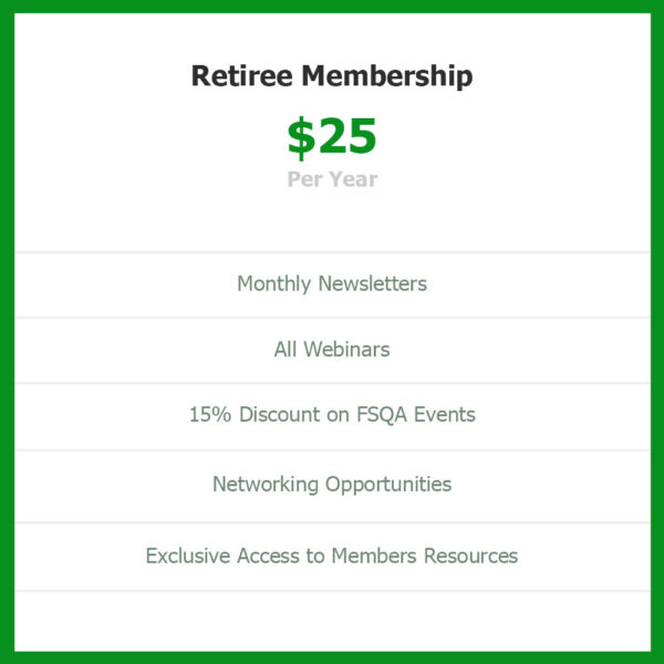 FSQA Retiree Membership